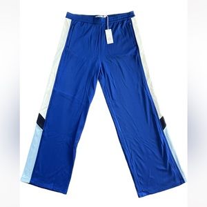 Tory Burch Wide Leg Blue Track Pants, Brand New with tags